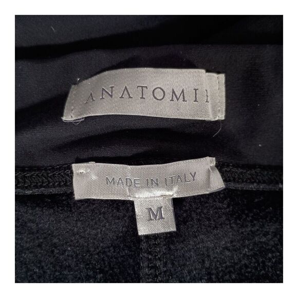 Anatomie Pants Contrast Panel Leggings Black Velour Velvet Women's Medium - Picture 3 of 4